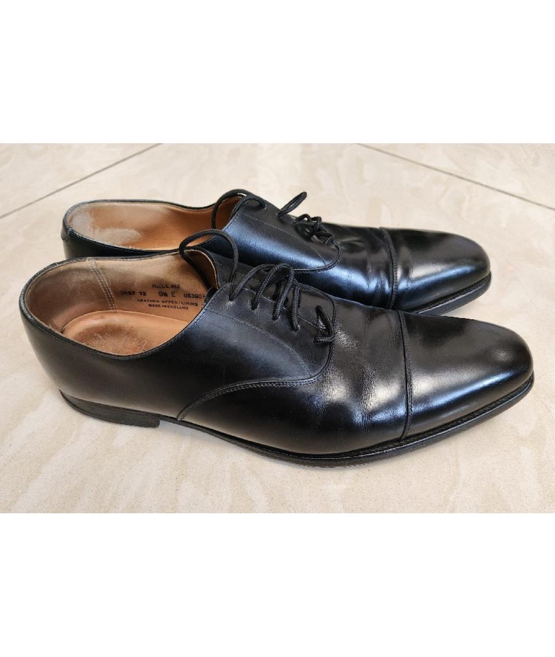 CROCKETT & JONES Черные кожаные туфли, фото 6