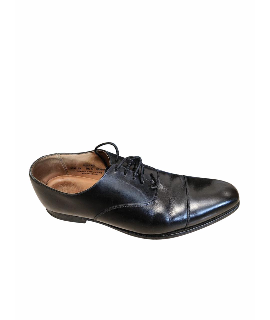 CROCKETT & JONES Черные кожаные туфли, фото 1