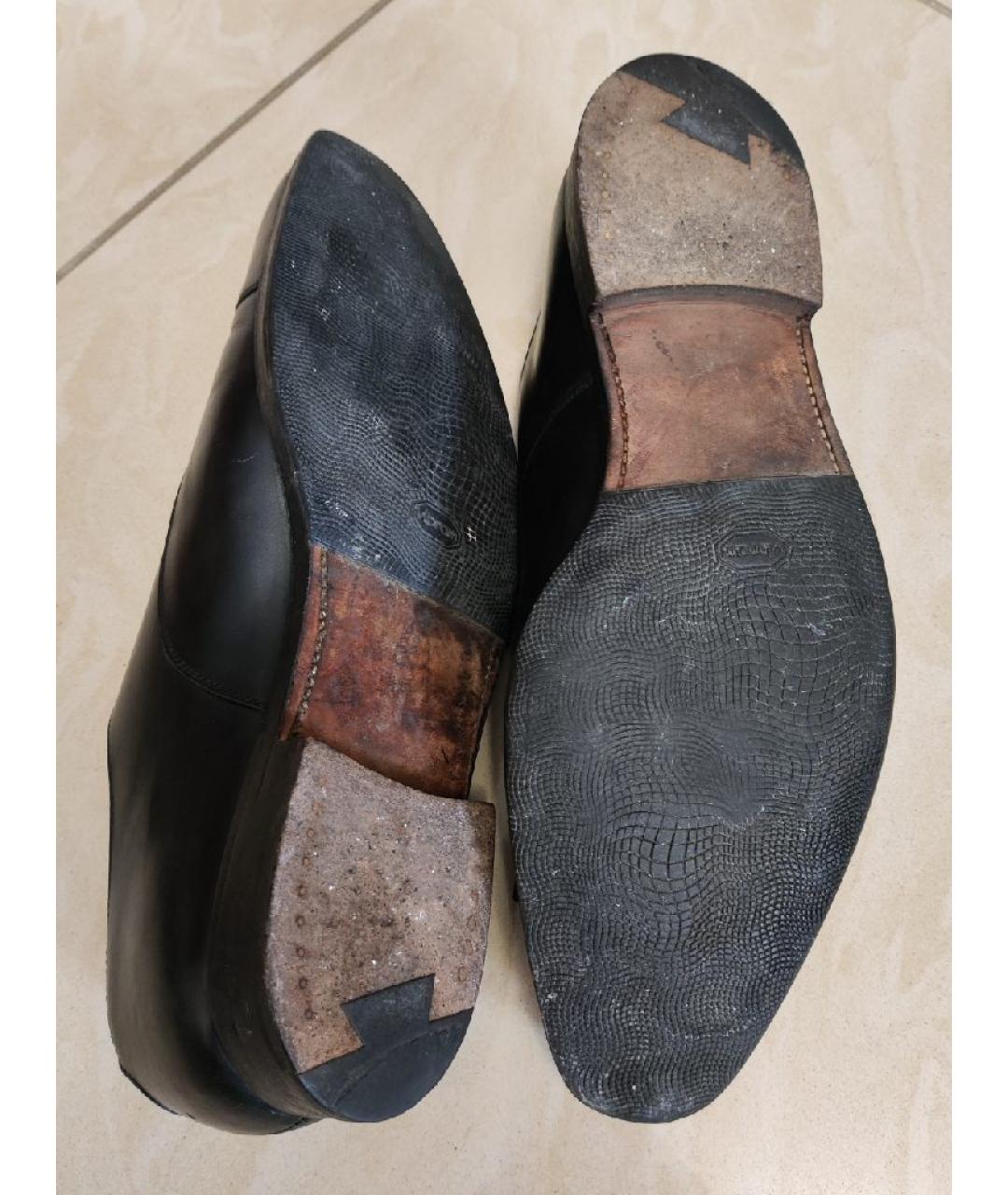 CROCKETT & JONES Черные кожаные туфли, фото 5