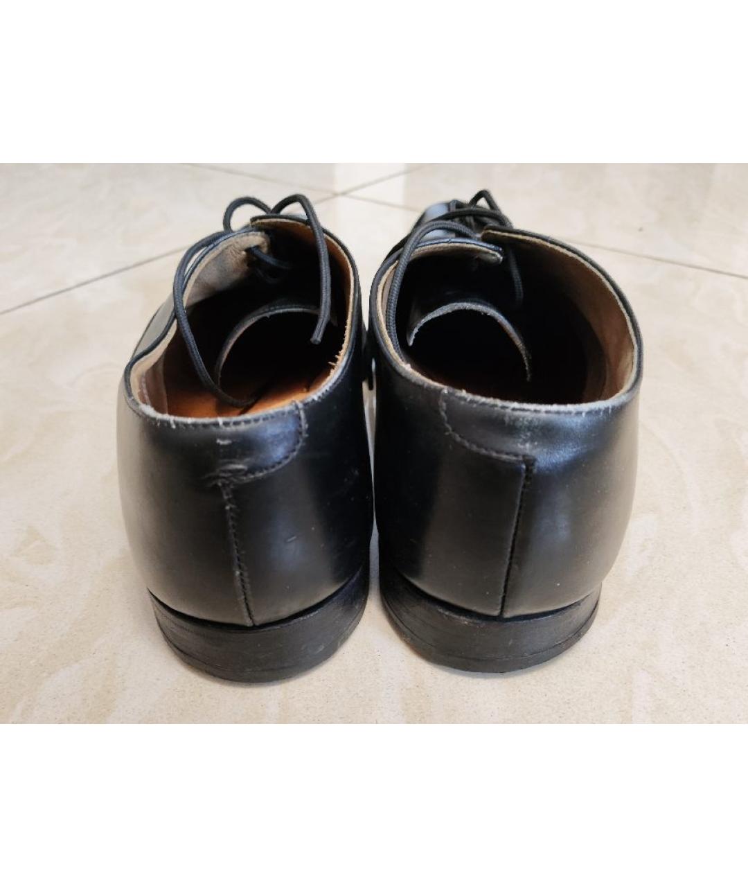 CROCKETT & JONES Черные кожаные туфли, фото 4