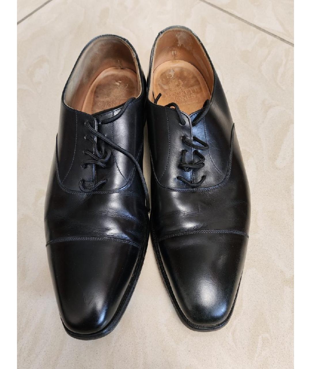 CROCKETT & JONES Черные кожаные туфли, фото 2