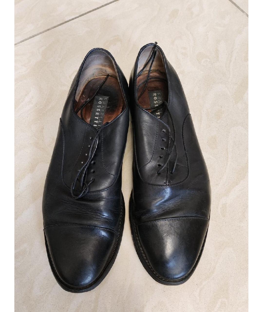 FRATELLI ROSSETTI Черные кожаные туфли, фото 2