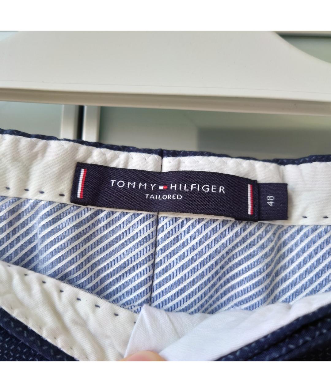 TOMMY HILFIGER Темно-синие классические брюки, фото 3