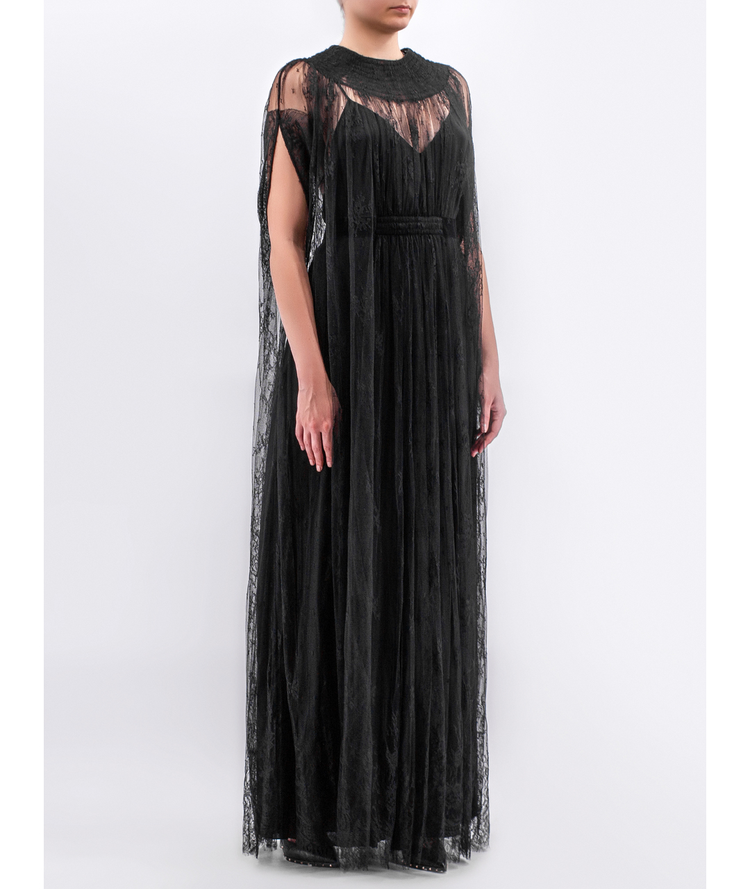 VALENTINO Черное кружевное вечернее платье, фото 2