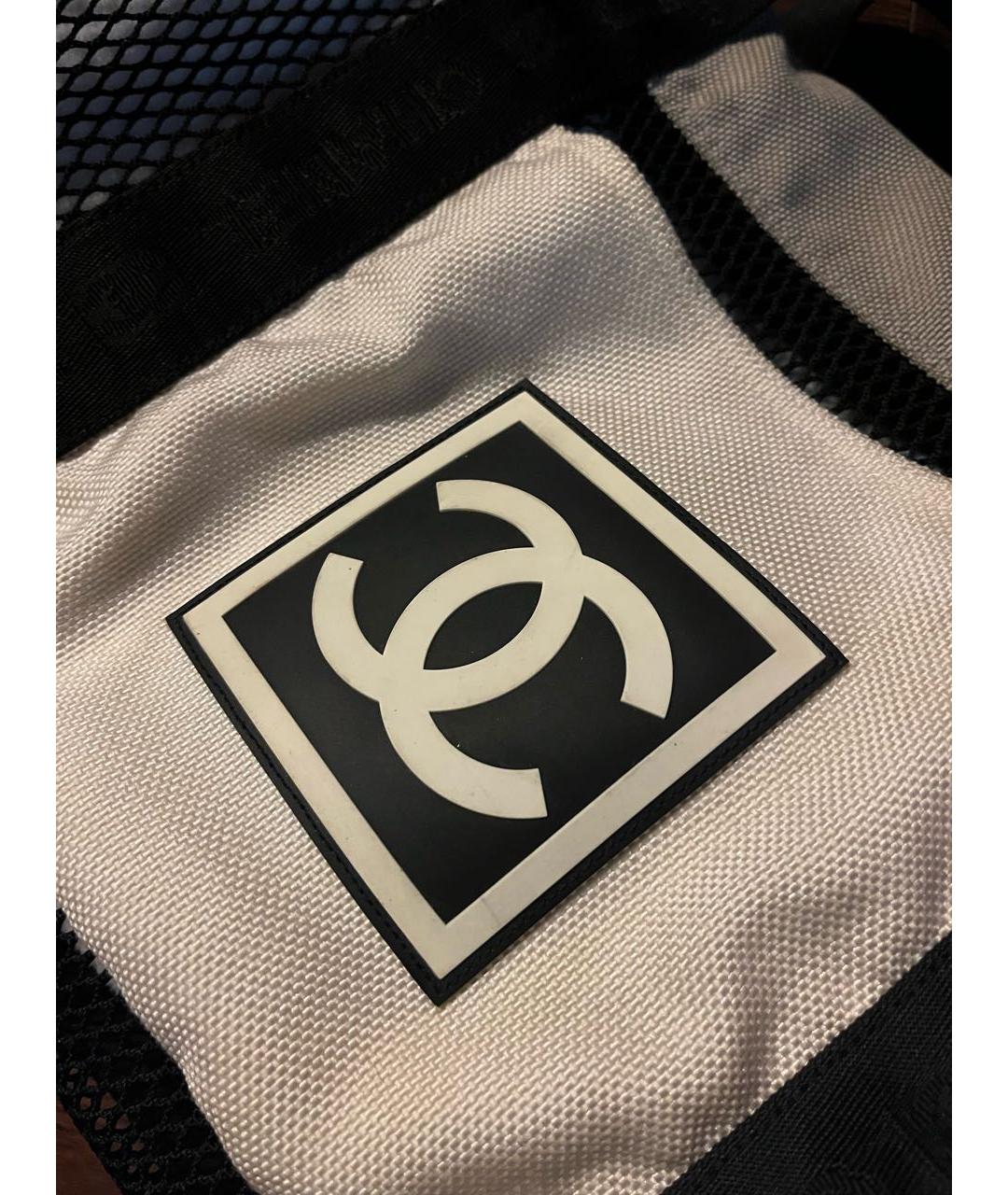 CHANEL Антрацитовая синтетическая дорожная/спортивная сумка, фото 4