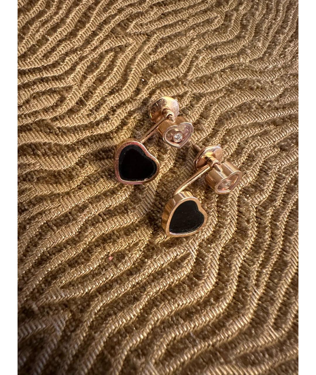 CHOPARD Черные серьги из розового золота, фото 4