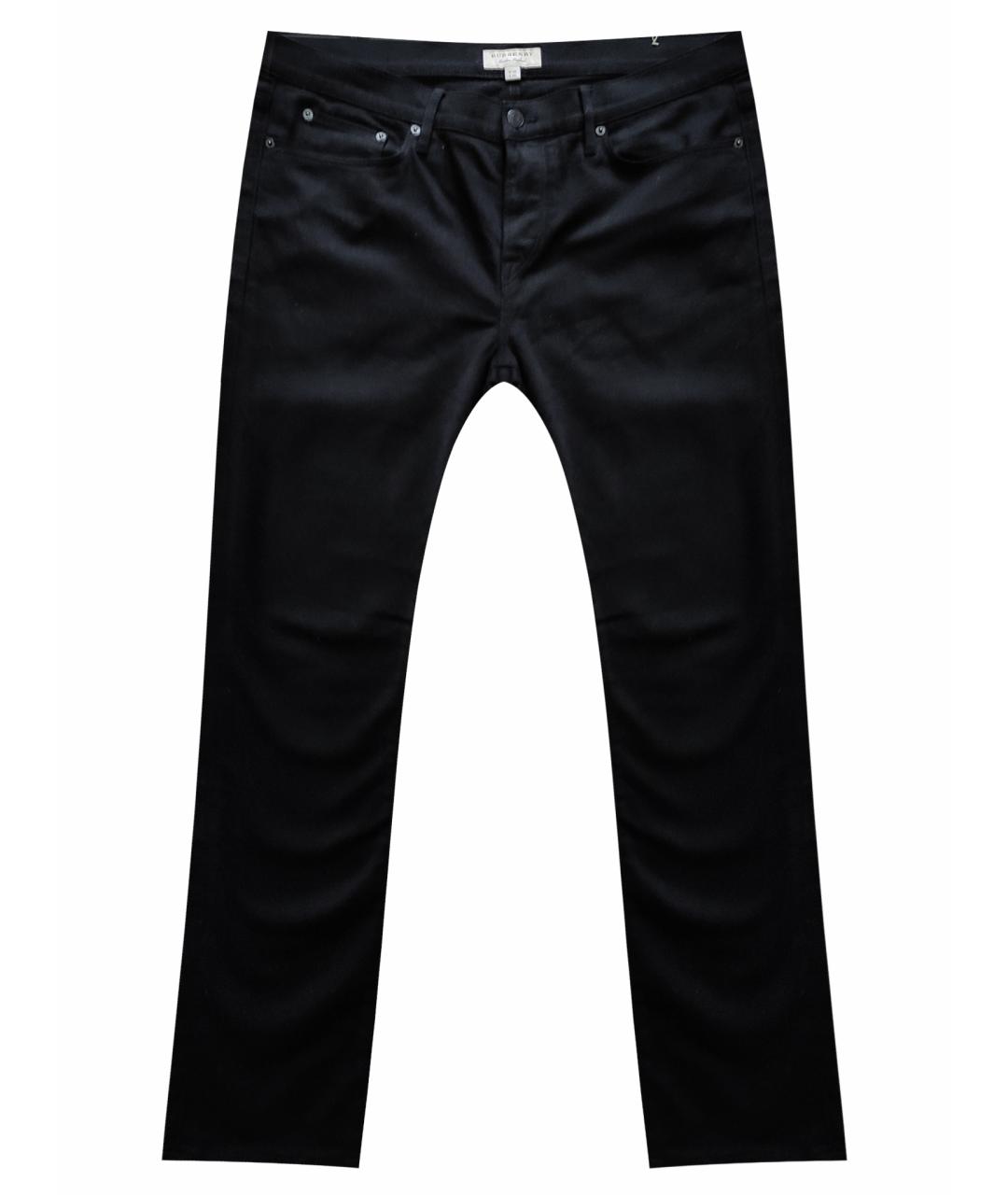 BURBERRY Черные хлопковые джинсы скинни, фото 1