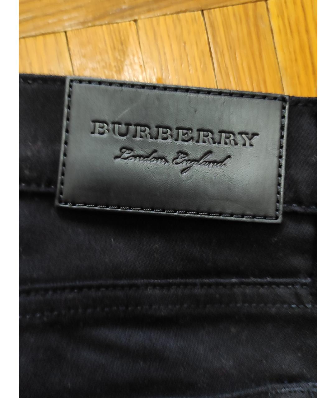 BURBERRY Черные хлопковые джинсы скинни, фото 4