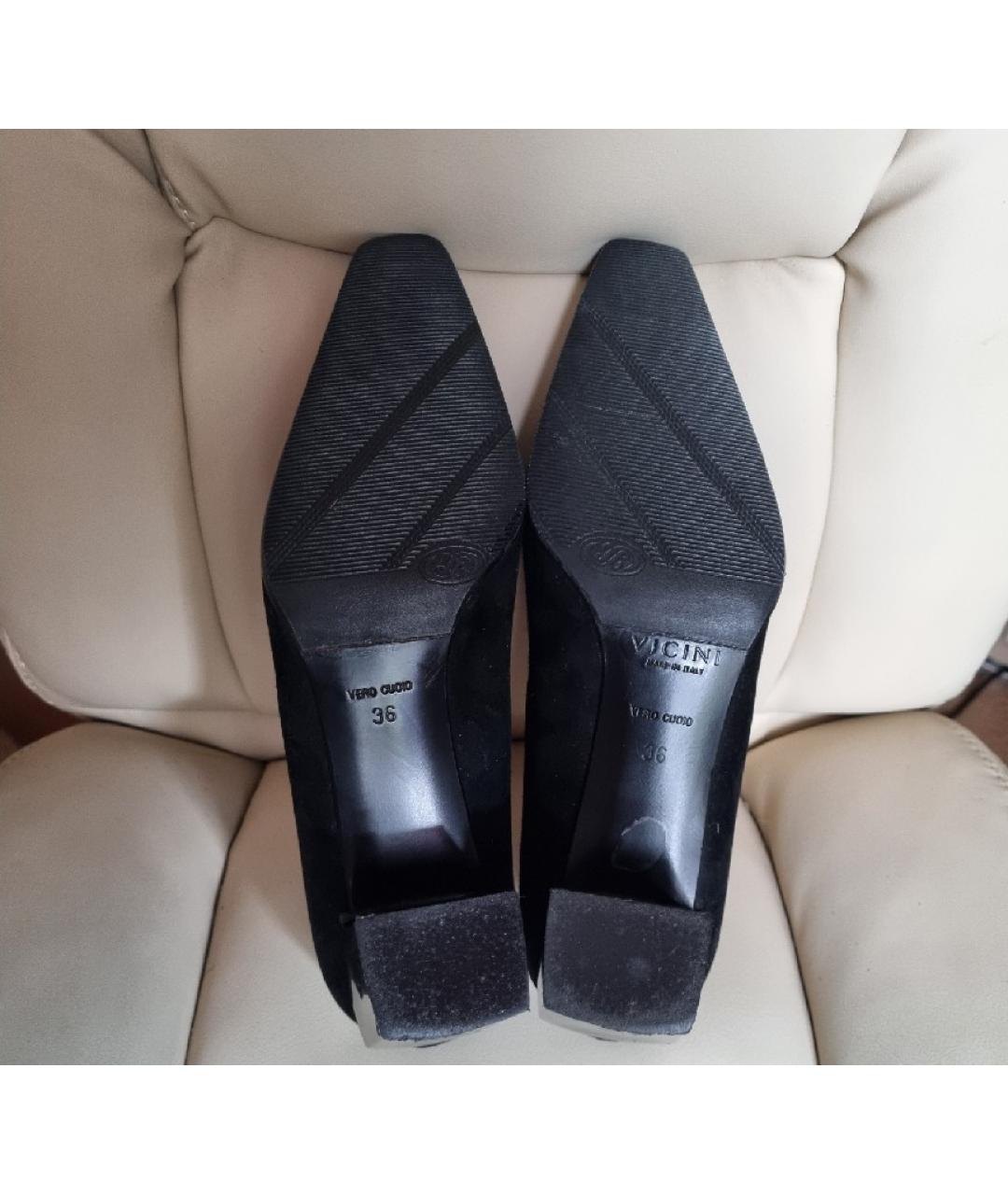 VICINI Черные замшевые туфли, фото 8
