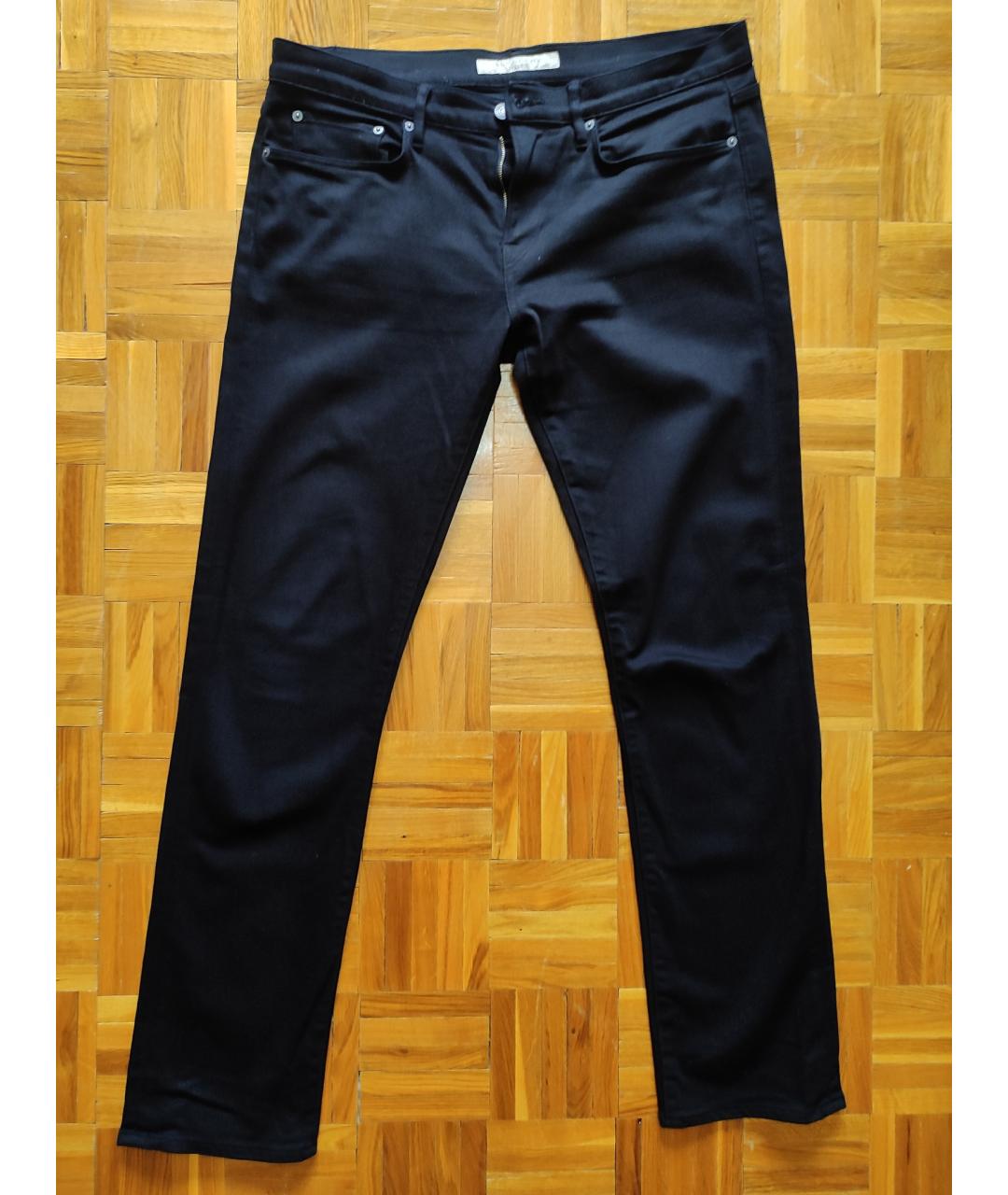 BURBERRY Черные хлопковые прямые джинсы, фото 7