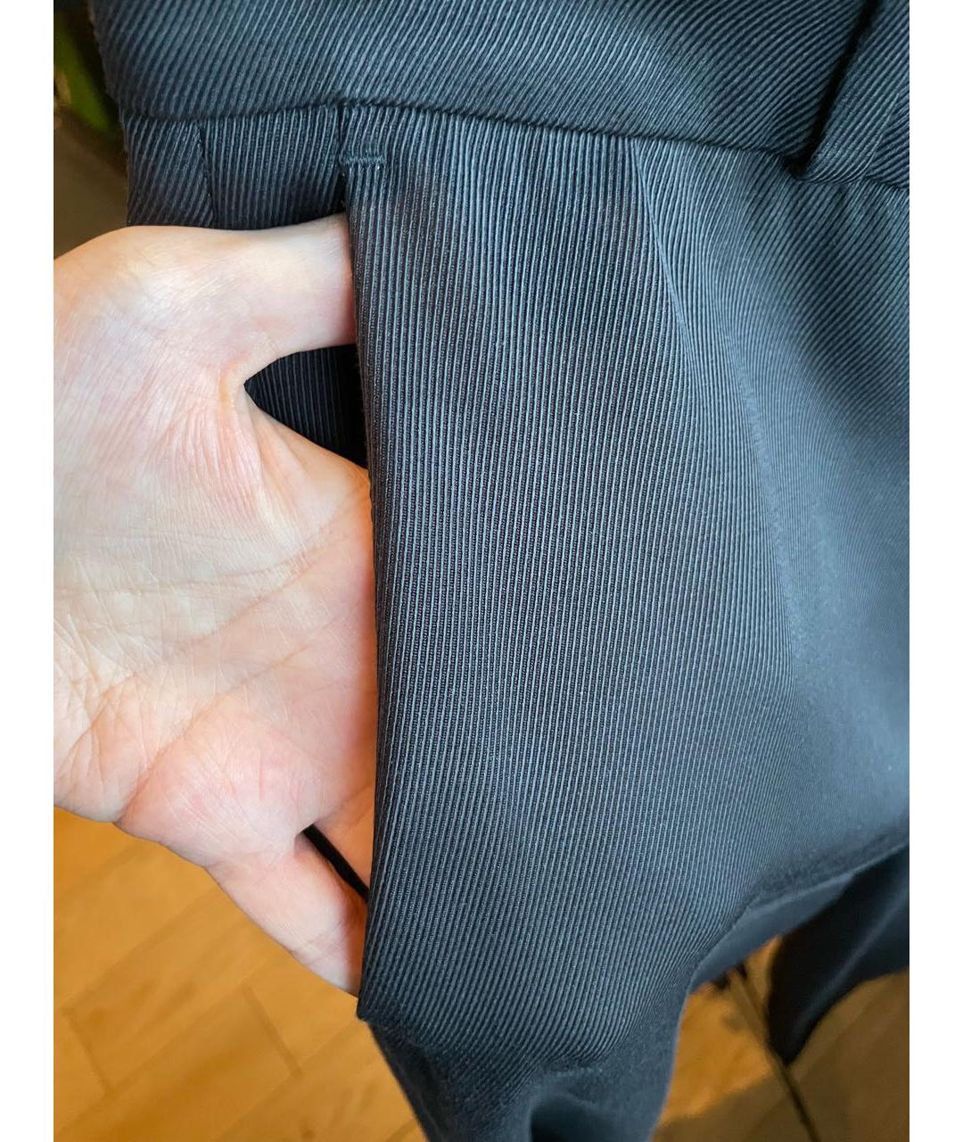 TOTEME Черные вискозные прямые брюки, фото 5