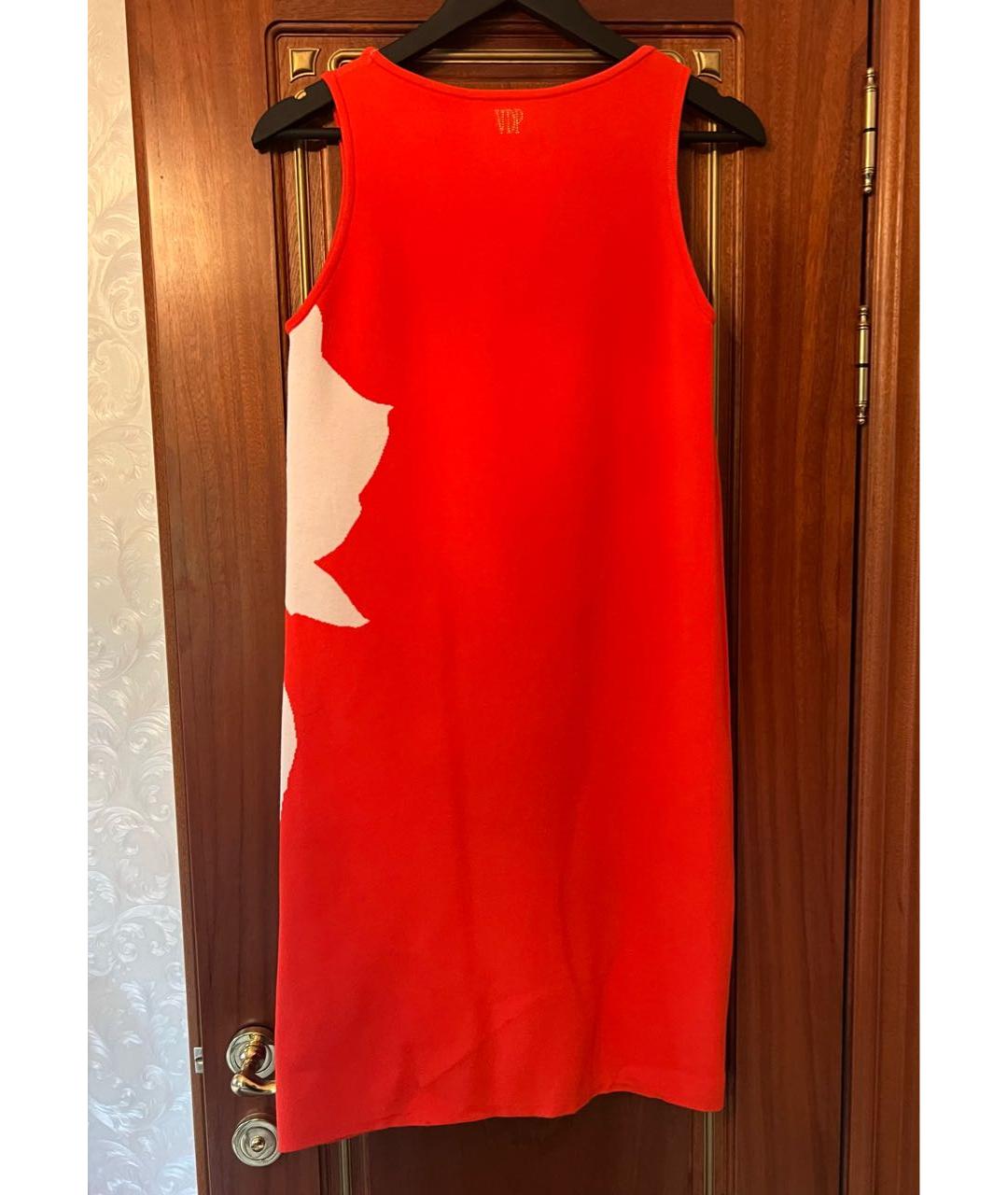 VDP Оранжевое вискозное коктейльное платье, фото 2