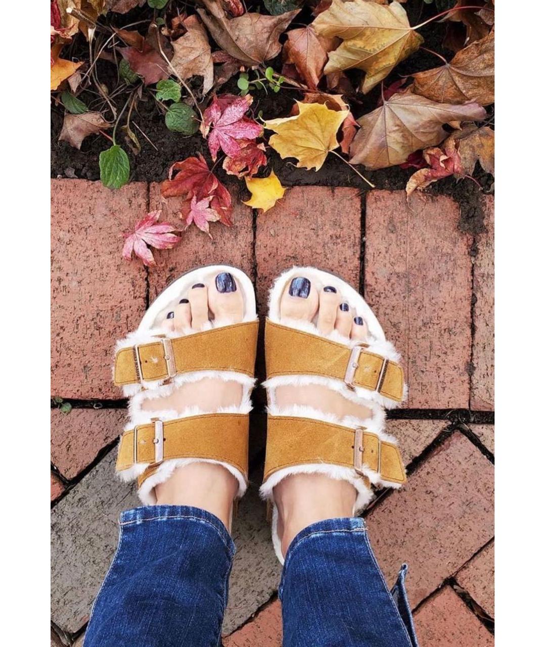 BIRKENSTOCK Коричневые замшевые сандалии, фото 7