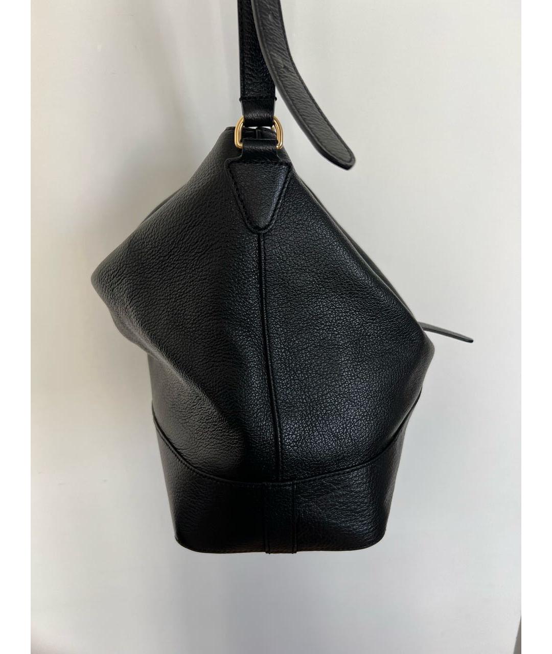 COCCINELLE Черная кожаная сумка тоут, фото 2