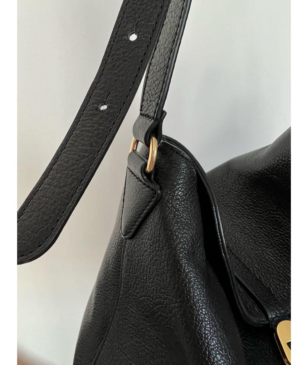 COCCINELLE Черная кожаная сумка тоут, фото 3