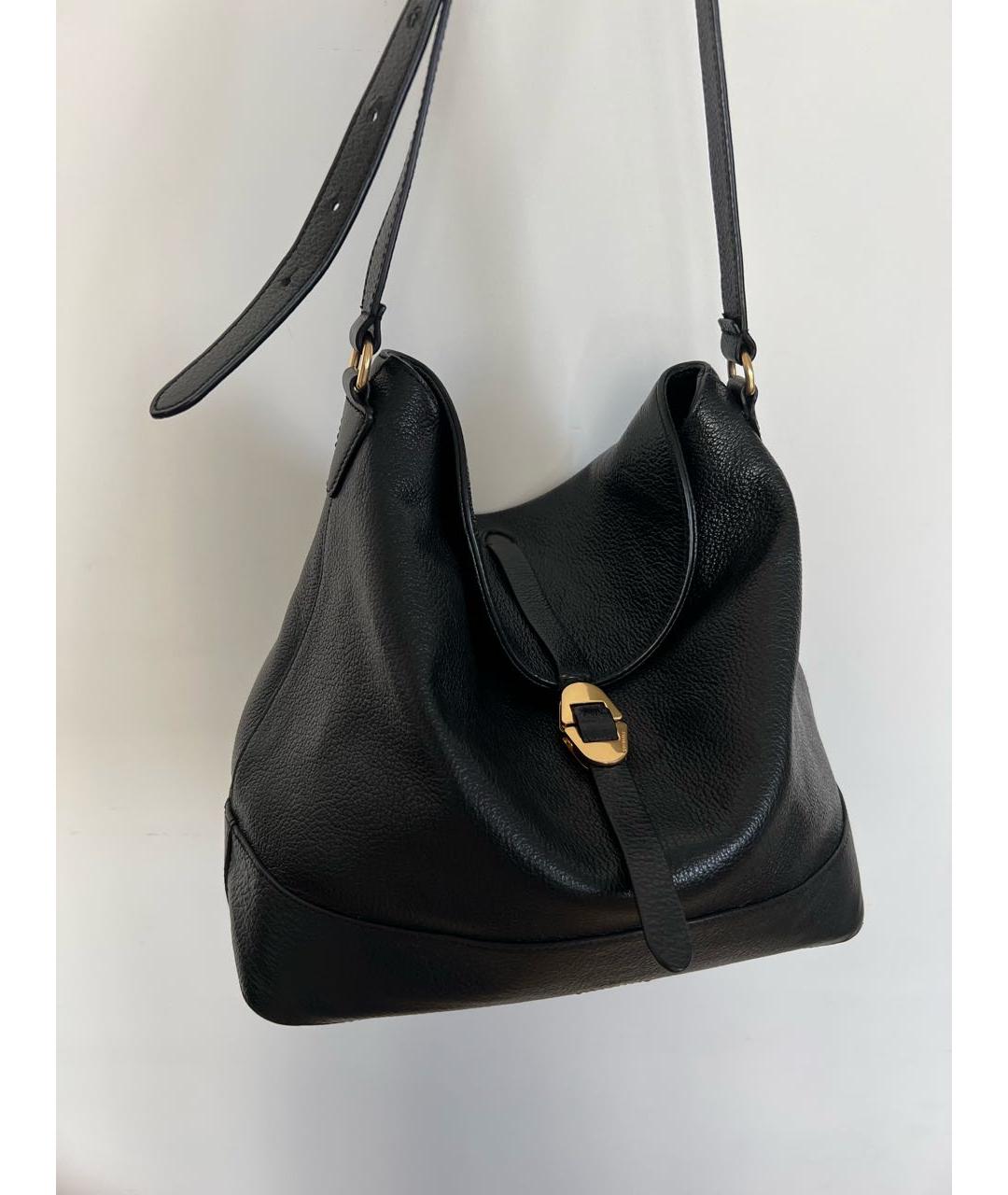 COCCINELLE Черная кожаная сумка тоут, фото 6