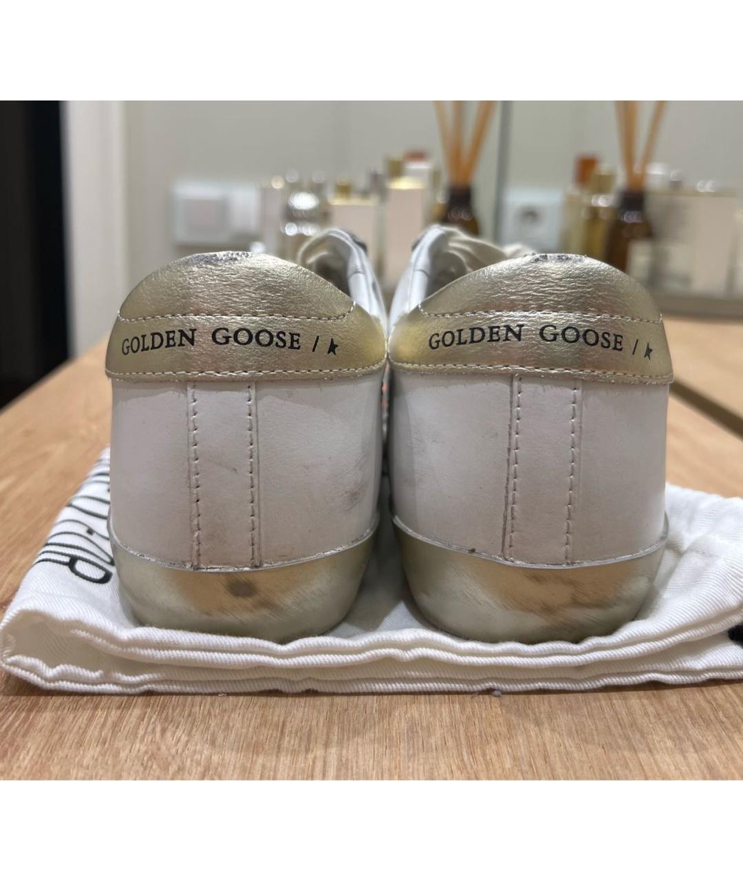 GOLDEN GOOSE DELUXE BRAND Белые кожаные кеды, фото 5