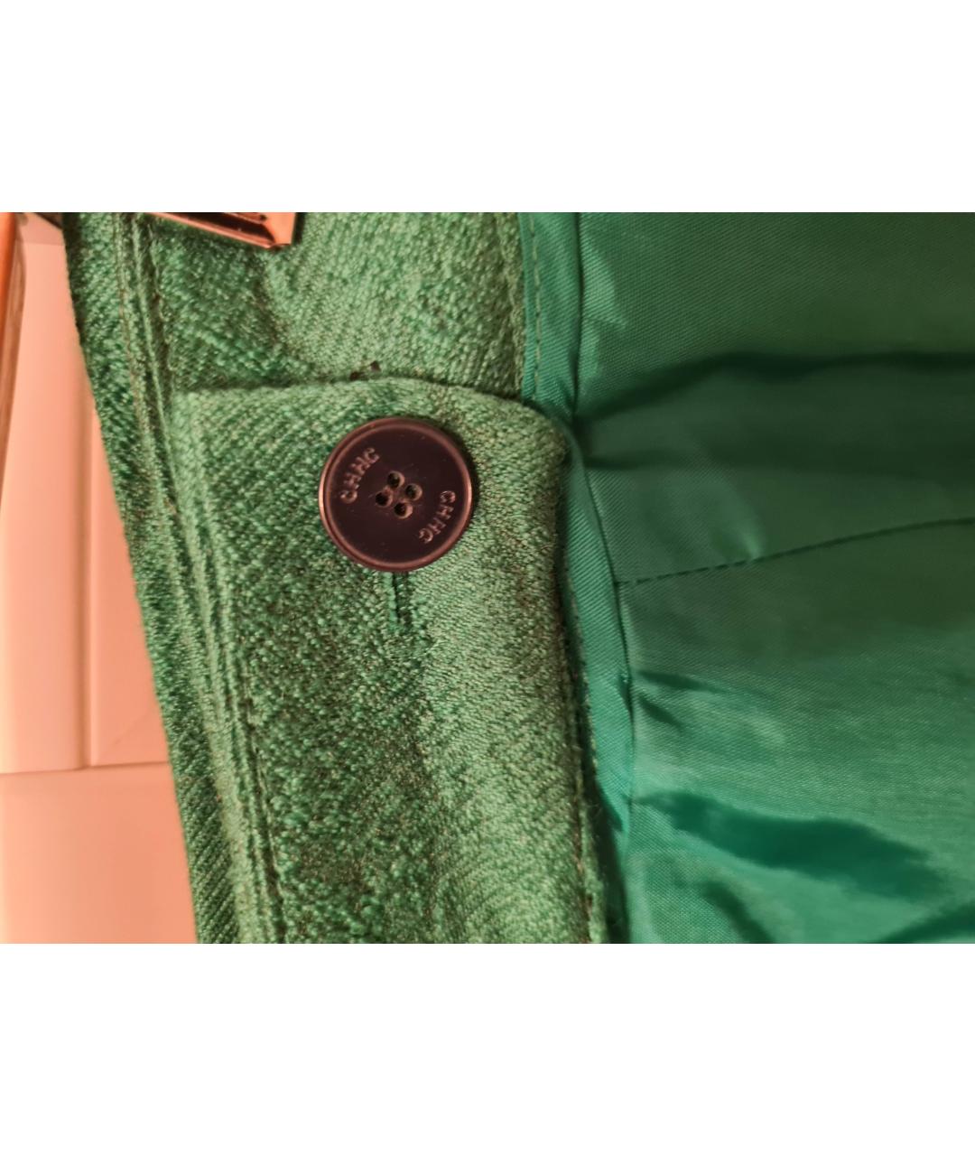 CAROLINA HERRERA Зеленая шерстяная юбка миди, фото 8