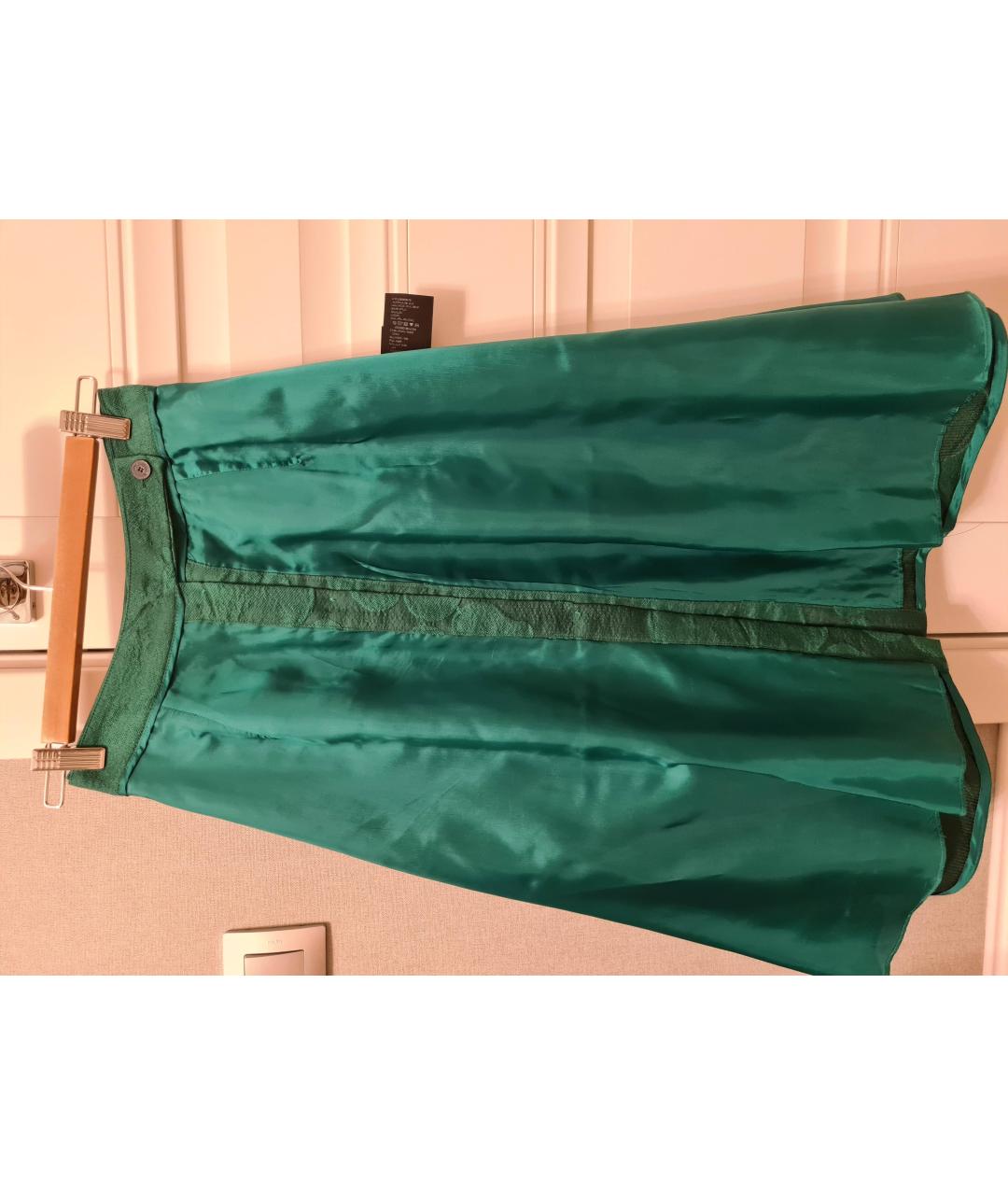 CAROLINA HERRERA Зеленая шерстяная юбка миди, фото 6