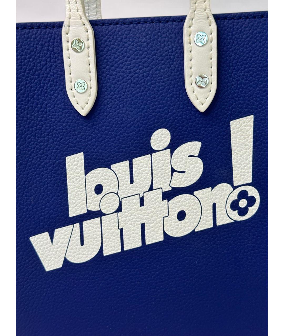 LOUIS VUITTON Темно-синяя кожаная сумка на плечо, фото 6
