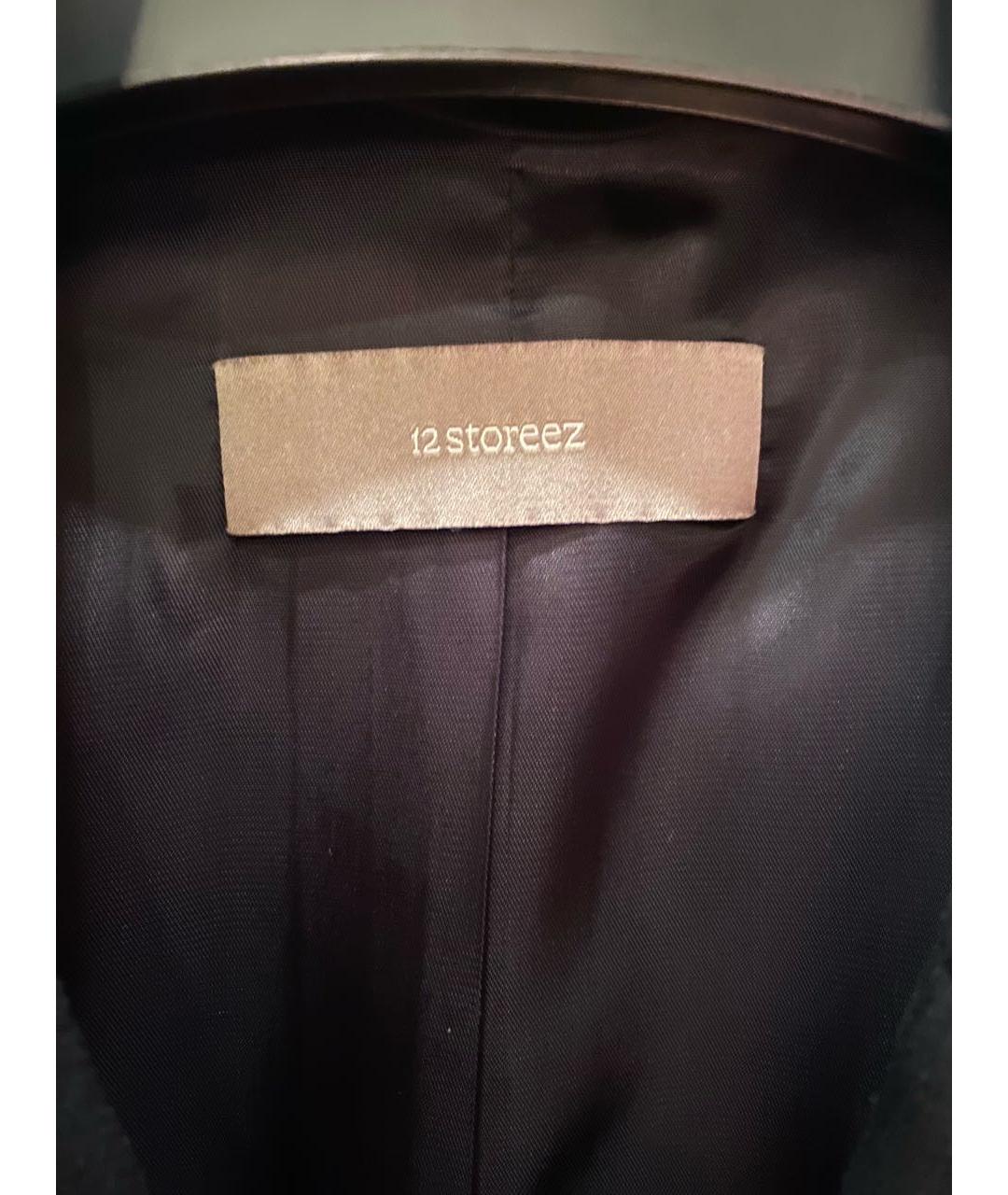 12 STOREEZ Черный шерстяной жакет/пиджак, фото 3