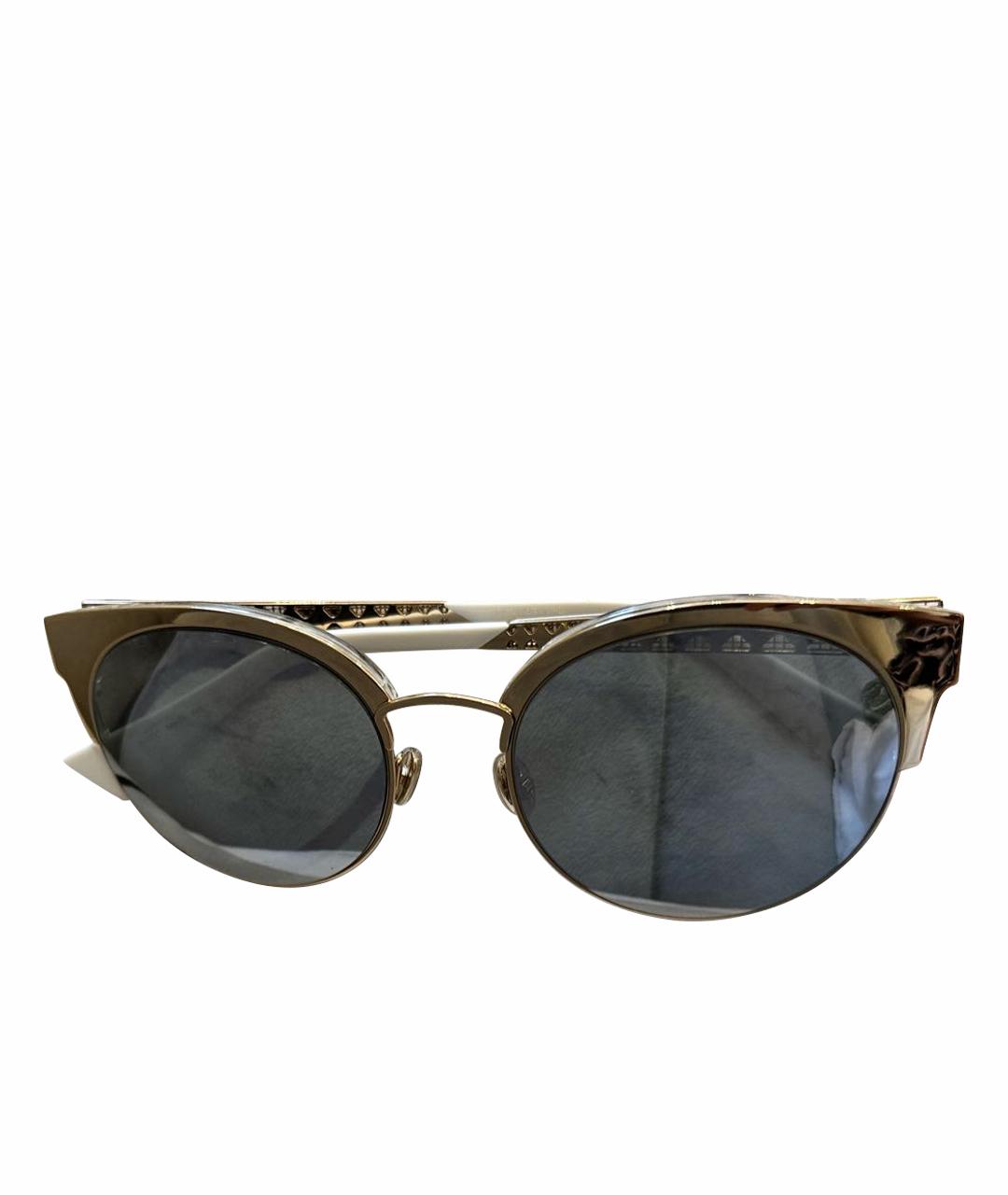 CHRISTIAN DIOR PRE-OWNED Белые металлические солнцезащитные очки, фото 1
