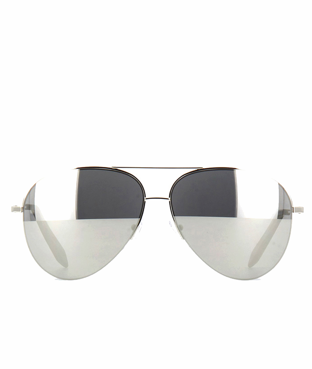 VICTORIA BECKHAM Серебряные металлические солнцезащитные очки, фото 1