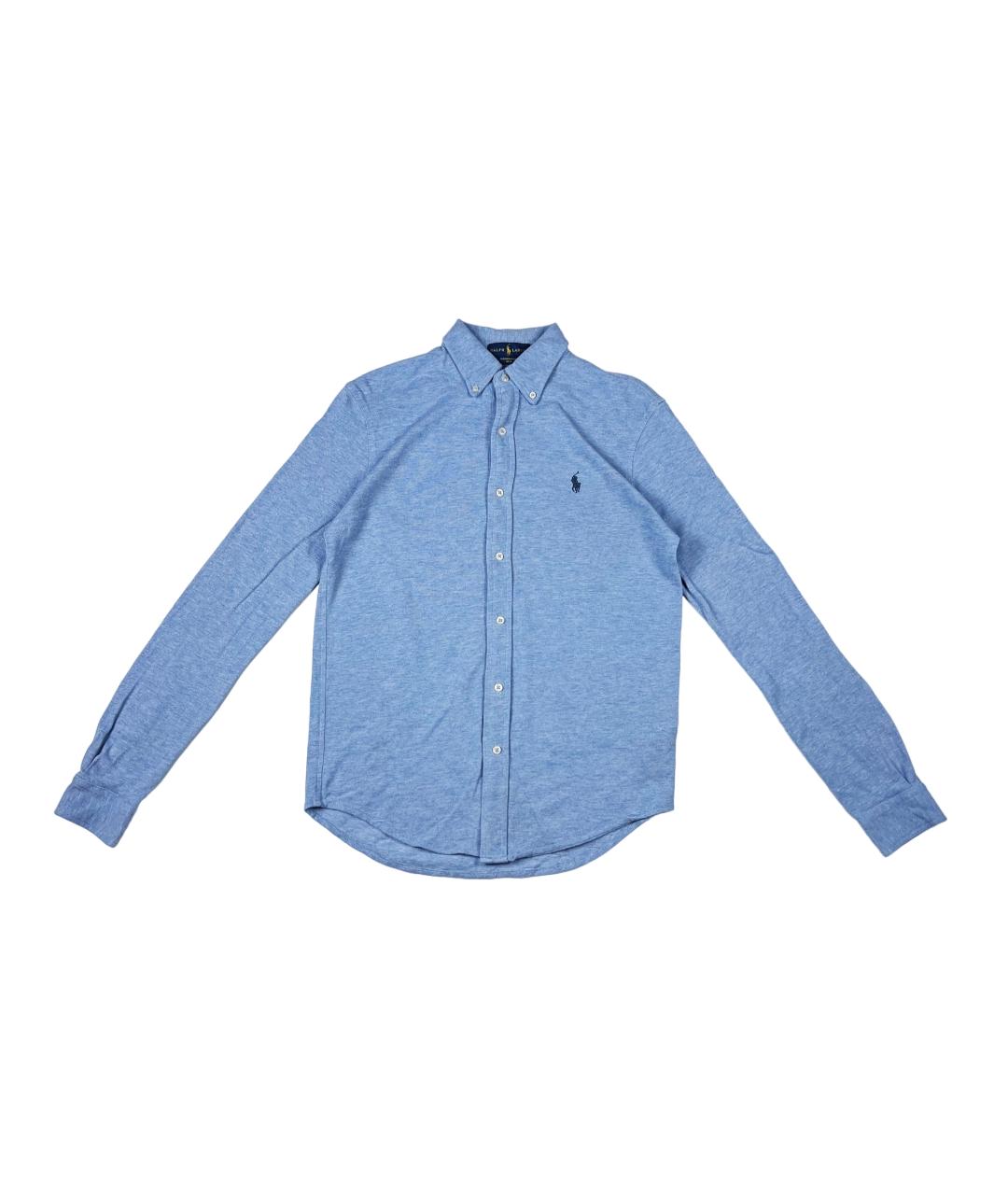 POLO RALPH LAUREN Голубая хлопковая классическая рубашка, фото 6