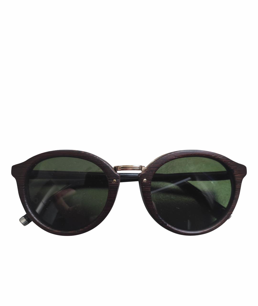 MONTBLANC Коричневые деревянные солнцезащитные очки, фото 1