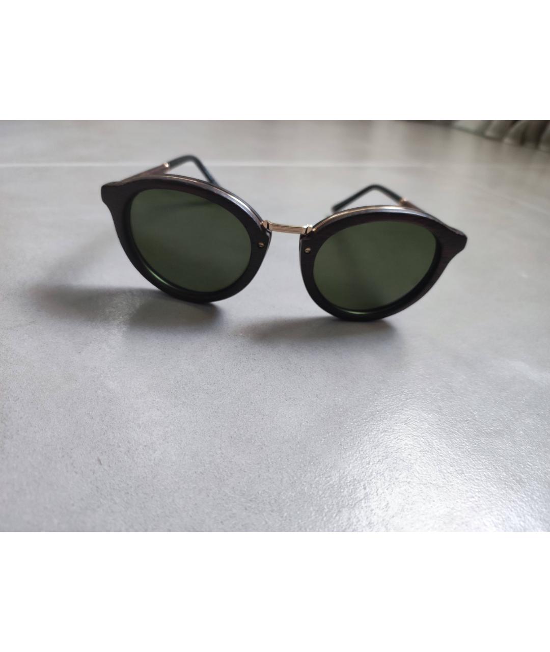 MONTBLANC Коричневые деревянные солнцезащитные очки, фото 8