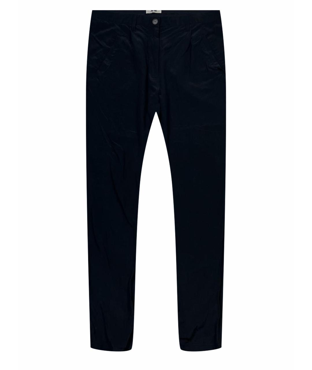 ACNE STUDIOS Черные шелковые прямые брюки, фото 1
