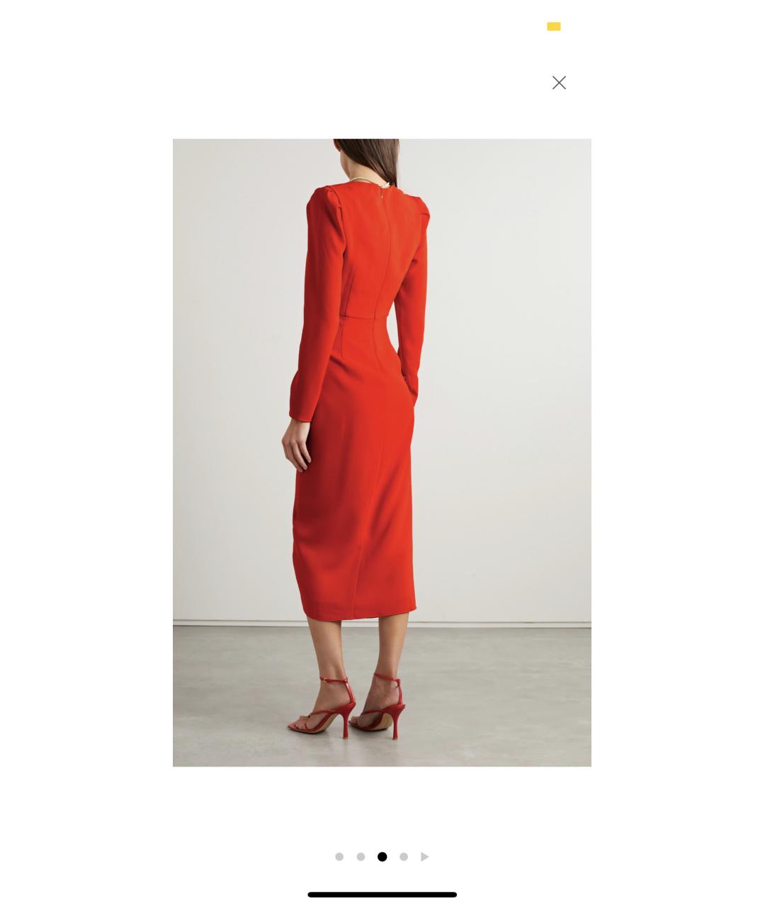 SELF-PORTRAIT Красное креповое коктейльное платье, фото 3