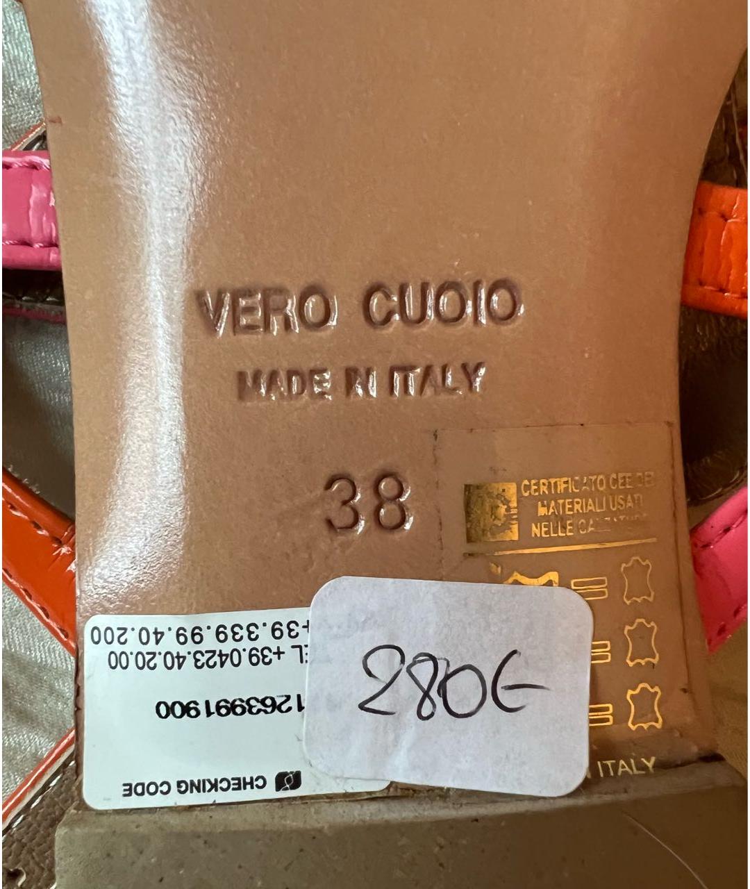 GIANFRANCO FERRE Мульти кожаные босоножки, фото 6