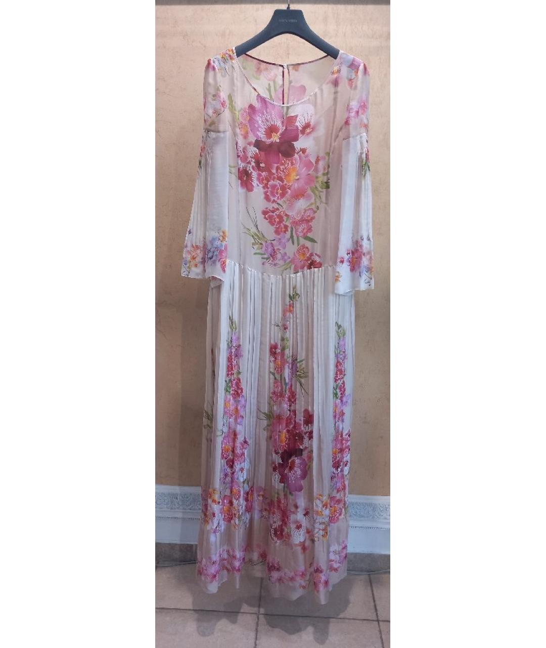 ALBERTA FERRETTI Мульти шелковое вечернее платье, фото 9
