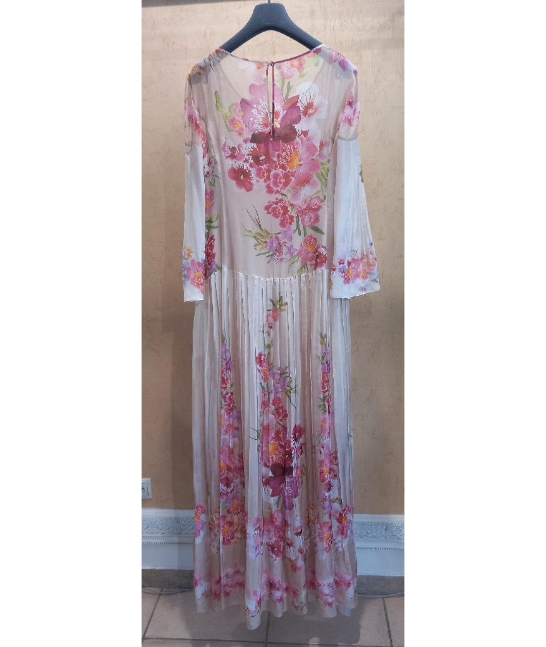 ALBERTA FERRETTI Мульти шелковое вечернее платье, фото 2