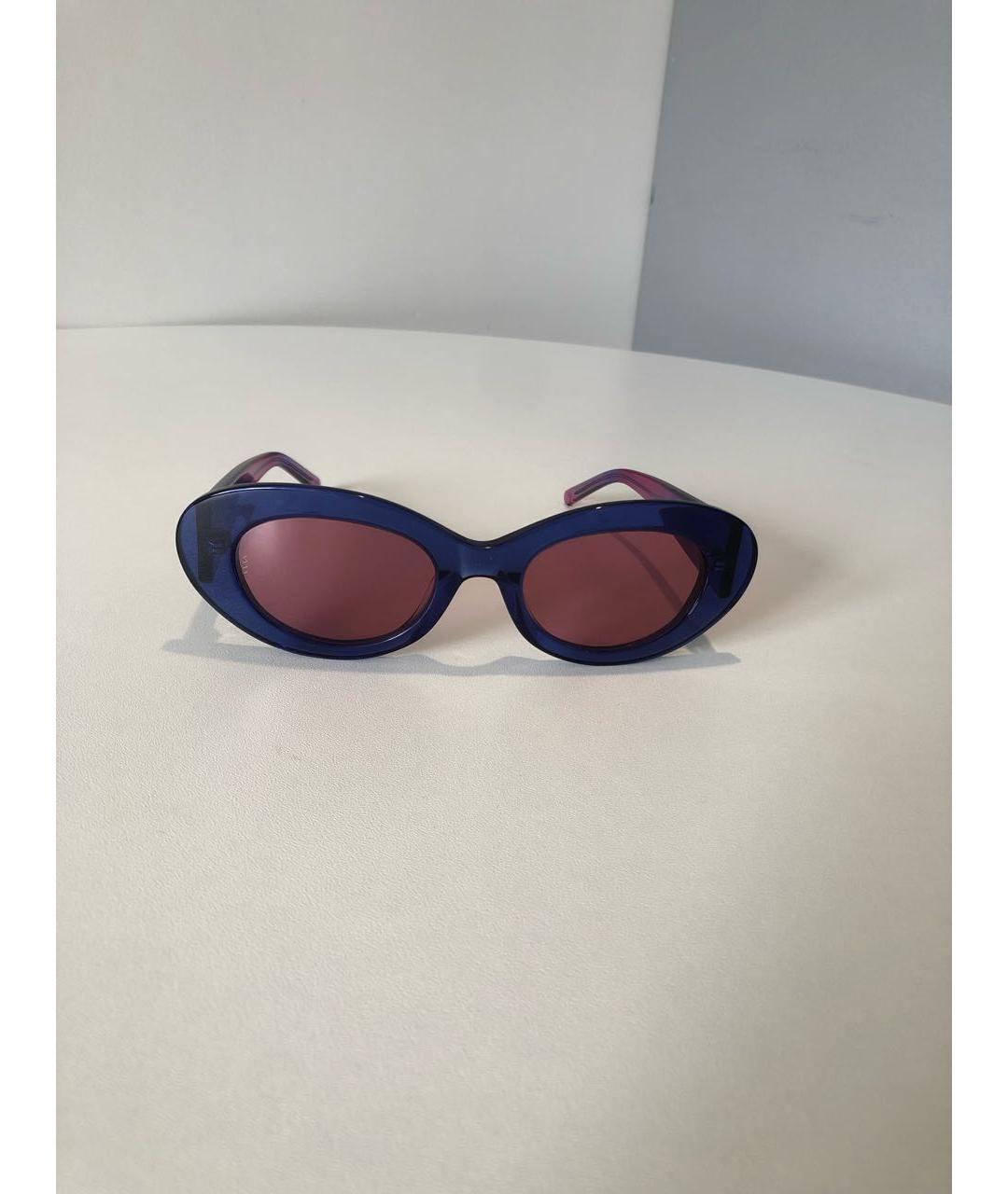 MISSONI Синие пластиковые солнцезащитные очки, фото 3