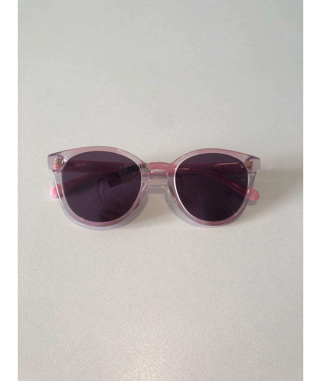 LOVE MOSCHINO Розовые пластиковые солнцезащитные очки, фото 4