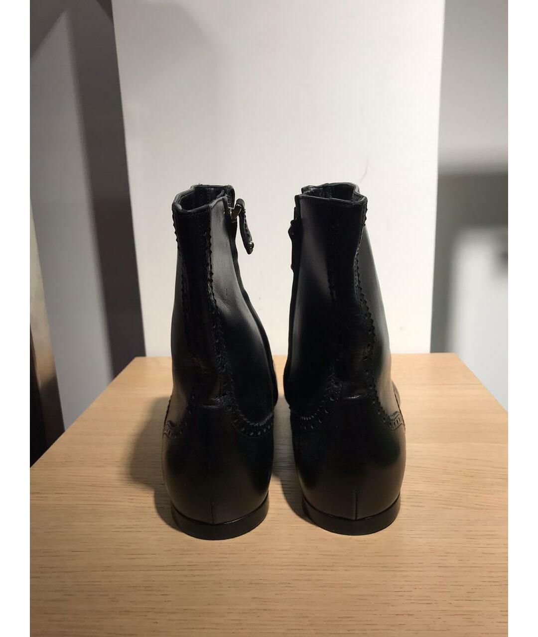 BALLY Черные кожаные высокие ботинки, фото 4