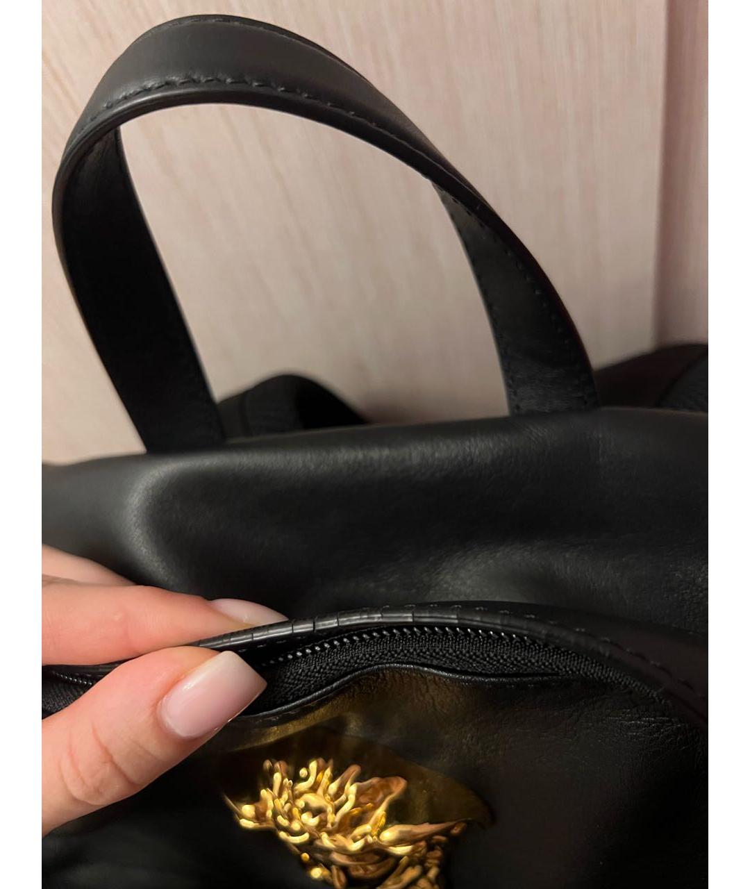 VERSACE Черный кожаный рюкзак, фото 5