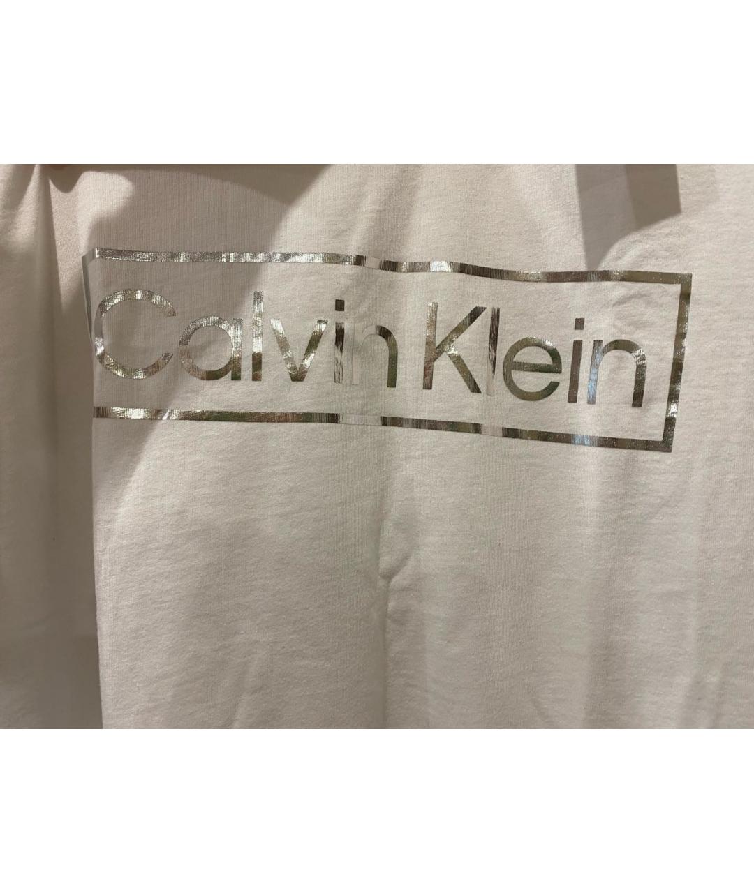 CALVIN KLEIN Белая хлопковая футболка, фото 7