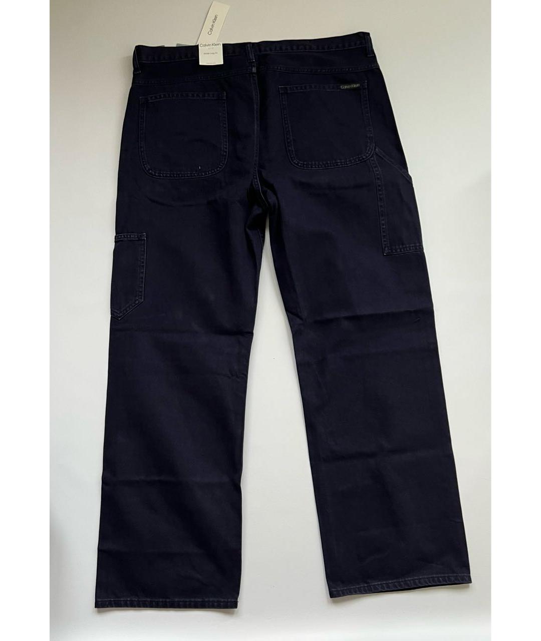 CALVIN KLEIN Фиолетовые хлопковые прямые джинсы, фото 2