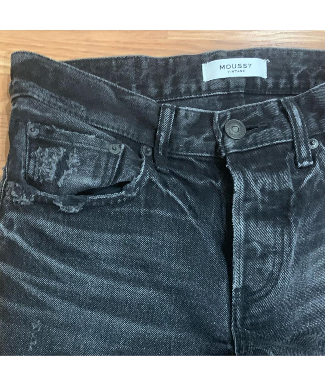 MOUSSY Антрацитовые прямые джинсы, фото 4