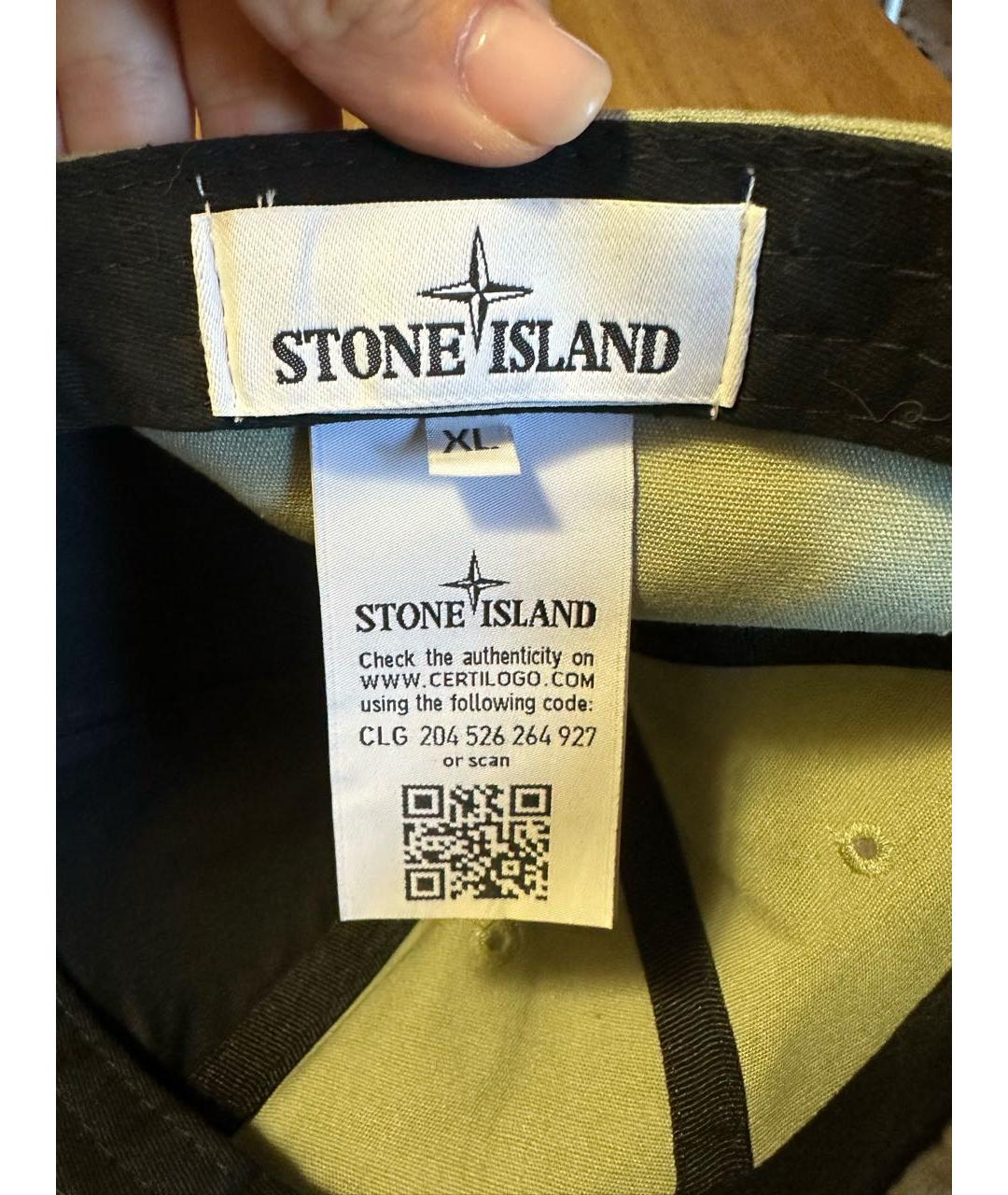 STONE ISLAND Серая хлопковая кепка/бейсболка, фото 3