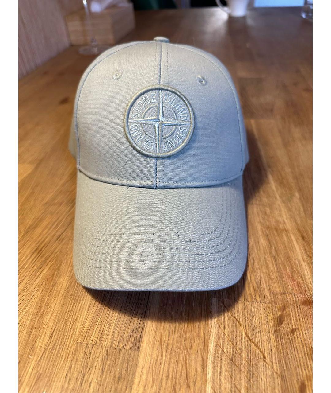 STONE ISLAND Серая хлопковая кепка/бейсболка, фото 6