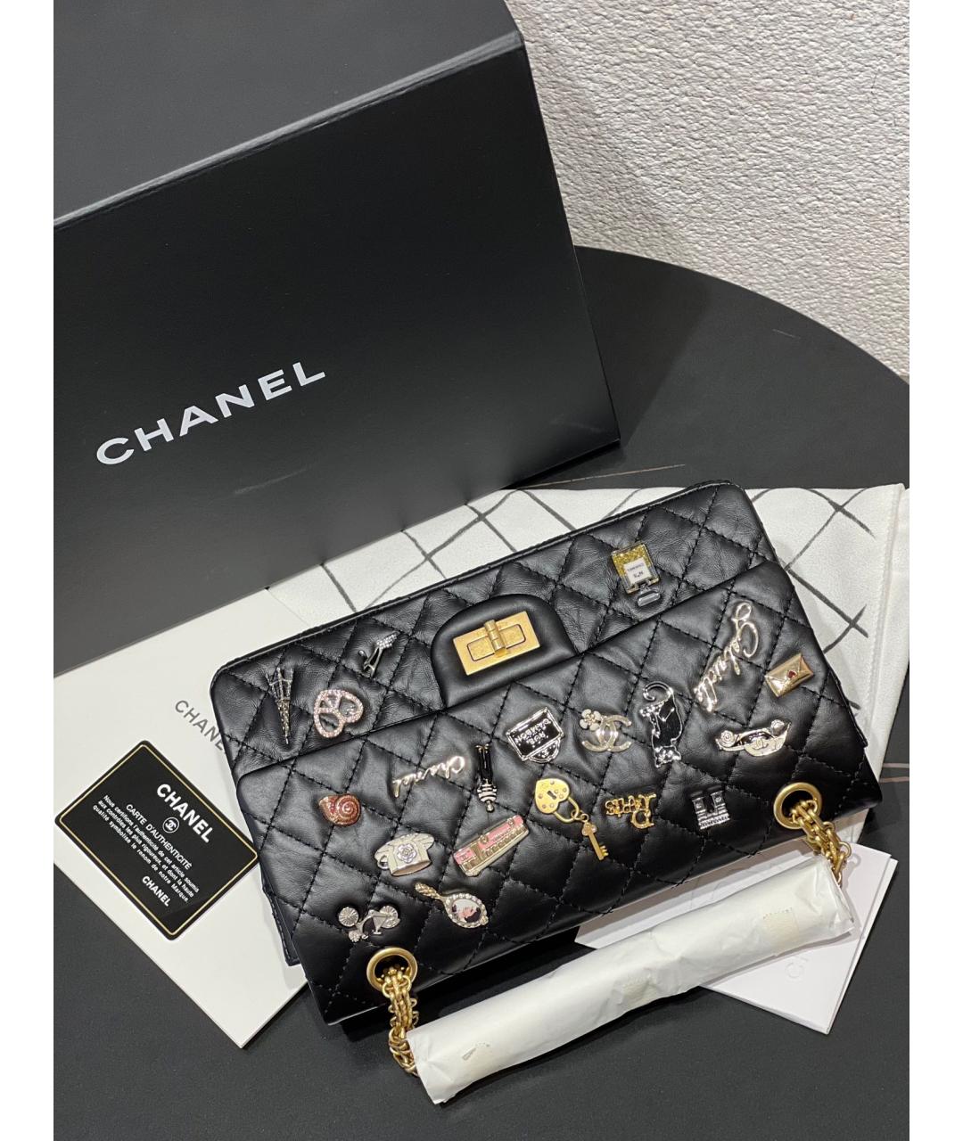 CHANEL Черная кожаная сумка через плечо, фото 6