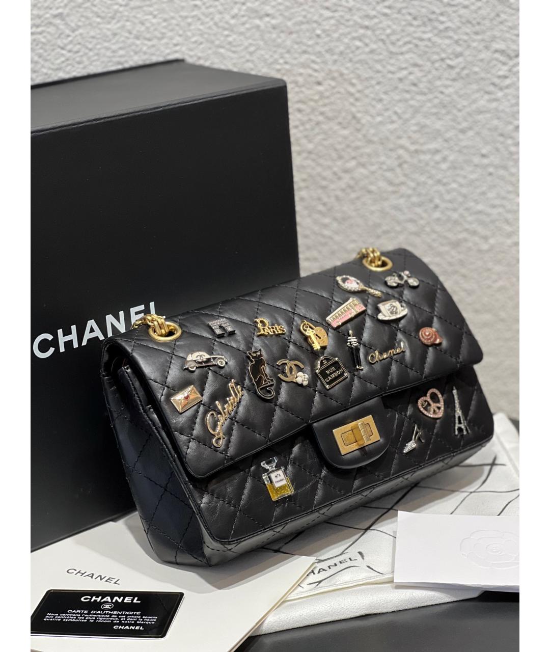 CHANEL Черная кожаная сумка через плечо, фото 5