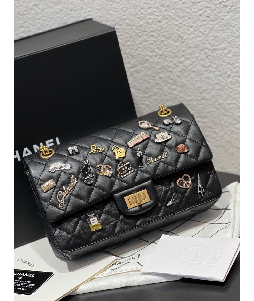 CHANEL Черная кожаная сумка через плечо, фото 4