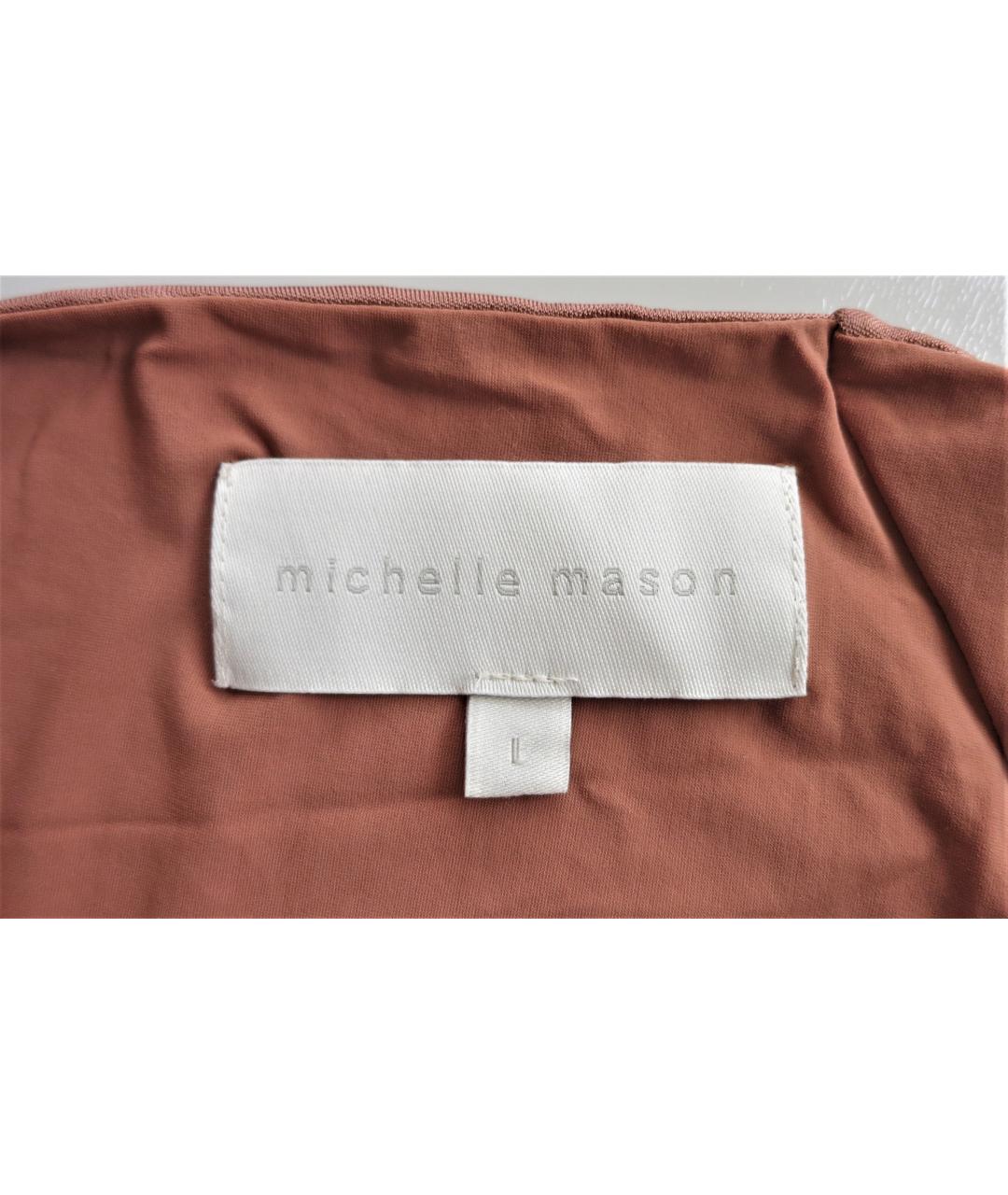 MICHELLE MASON Коричневая вискозная блузы, фото 6