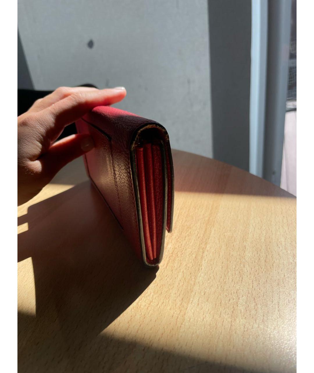 CELINE Красный кожаный кошелек, фото 3