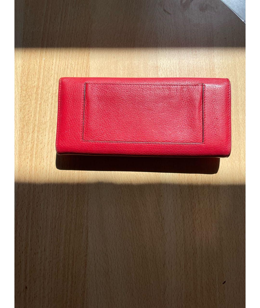 CELINE Красный кожаный кошелек, фото 2